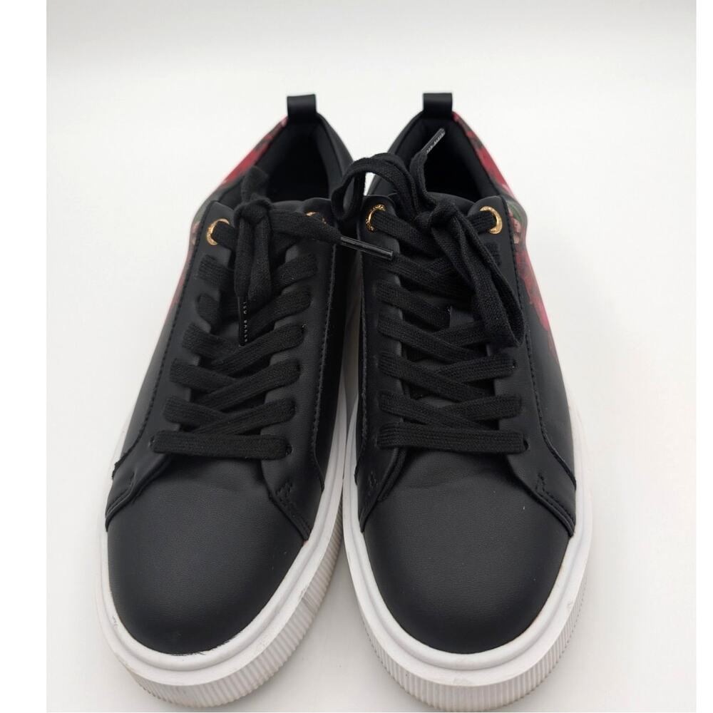 Ted Baker Avery Floral Platform Sneaker Shoes Women's Black Size US6.5 EU37 - Picture 2 of 10